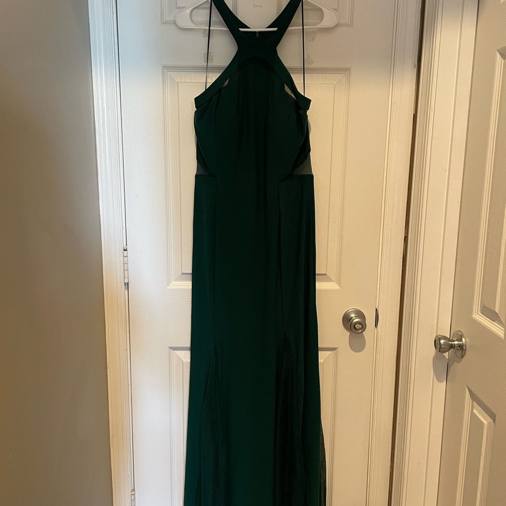 Flowy mermaid style dress w mesh cutouts